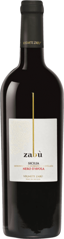 8,95 € Kostenloser Versand | Rotwein Zabù D.O.C. Sicilia Sizilien Italien Nero d'Avola Flasche 75 cl