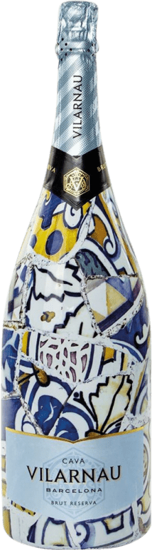 25,95 € Free Shipping | White Sparkling Wine Vilarnau Sleeve Brut I.G.P. Vino de la Tierra de Castilla y León Castilla y León Spain Nebbiolo, Macabeo, Xarel·lo Magnum Bottle 1,5 L