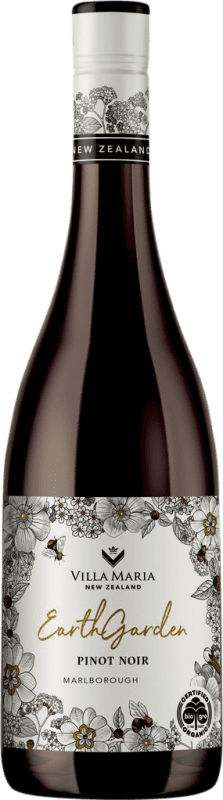 23,95 € 免费送货 | 红酒 Villa Maria Earth Garden I.G. Marlborough 马尔堡 新西兰 Pinot Black 瓶子 75 cl