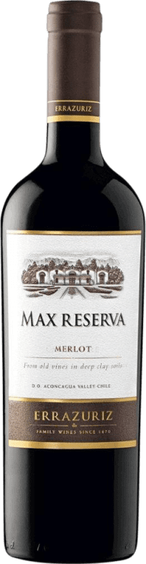 18,95 € Kostenloser Versand | Rotwein Viña Errazuriz Max Reserve — Gereift I.G. Valle del Aconcagua Aconcagua-Tal Chile Merlot Flasche 75 cl