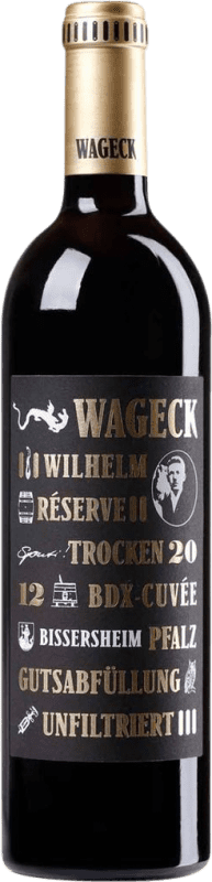 38,95 € Kostenloser Versand | Rotwein Wageck Cuvée Wilhelm Trocken Reserve Q.b.A. Pfälz Pfälz Deutschland Merlot, Cabernet Sauvignon, Cabernet Franc, Petit Verdot Flasche 75 cl