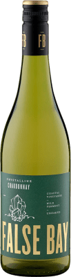 6,95 € Envío gratis | Vino Blanco Waterkloof False Bay Crystalline I.G. Stellenbosch Stellenbosch Sudáfrica Chardonnay 75 cl