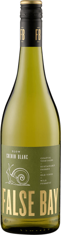 8,95 € 免费送货 | 白酒 Waterkloof False Bay Slow I.G. Stellenbosch 斯泰伦博斯 南非 Chenin White 瓶子 75 cl