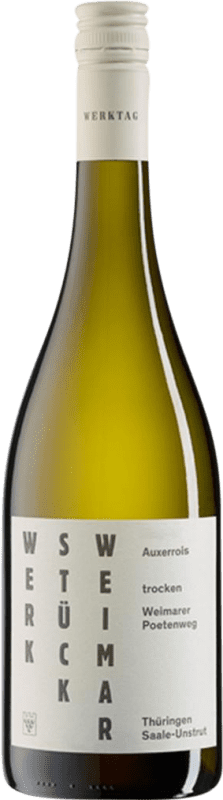 14,95 € Spedizione Gratuita | Vino Bianco Werkstück Weimar Poetenweg Trocken — Secco Q.b.A. Saale-Unstrut Saale Unstrut Germania Pinot Auxerrois Bottiglia 75 cl