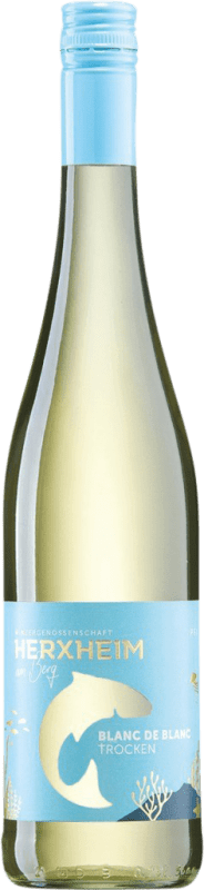 9,95 € Kostenloser Versand | Weißwein Herxheim am Berg Blanc de Blancs Weissweincuvée Trocken Q.b.A. Pfälz Pfälz Deutschland Nebbiolo, Weißburgunder, Rivaner Flasche 75 cl