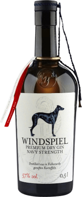 59,95 € Kostenloser Versand | Gin Windspiel Premium Navy Strength Dry Gin Deutschland Medium Flasche 50 cl