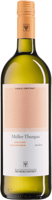 9,95 € 免费送货 | 白酒 Freyburg Unstrut 干 Saale Unstrut 德国 Müller-Thurgau 瓶子 1 L