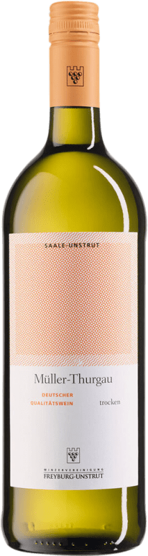 9,95 € Envio grátis | Vinho Branco Freyburg Unstrut Seco Q.b.A. Saale-Unstrut Saale Unstrut Alemanha Müller-Thurgau Garrafa 1 L