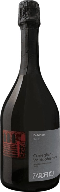 18,95 € Бесплатная доставка | Белое игристое Zardetto Refosso Superiore брют D.O.C. Prosecco Фриули-Венеция-Джулия Италия Glera бутылка 75 cl