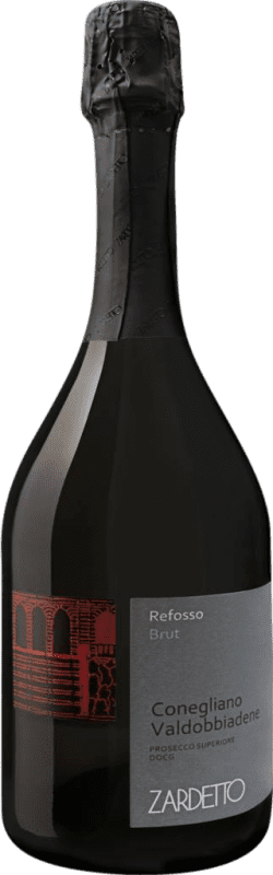 23,95 € Envío gratis | Espumoso Blanco Zardetto Refosso Brut Superiore — Superior D.O.C. Prosecco Friuli-Venezia Giulia Italia Glera Botella 75 cl