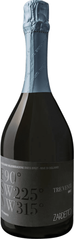 22,95 € Бесплатная доставка | Белое игристое Zardetto Tre Venti Rive di Ogliano Superiore D.O.C. Prosecco Фриули-Венеция-Джулия Италия Glera бутылка 75 cl