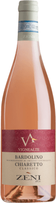 13,95 € Kostenloser Versand | Rosé-Wein Zeni Chiaretto Classico Vigne Alte D.O.C. Bardolino Venecia Italien Flasche 75 cl