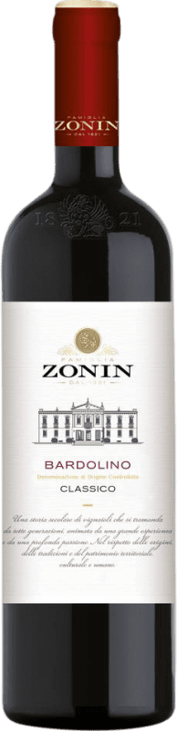 9,95 € Бесплатная доставка | Красное вино Zonin Классический D.O.C. Bardolino Италия Nebbiolo — Неббиоло, Corvina — Корвина, Molinara — Молинара Бутылка 75 cl