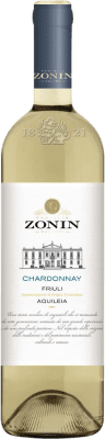 6,95 € Envio grátis | Vinho branco Zonin Classici D.O.C. Friuli Friuli-Venezia Giulia Itália Chardonnay Garrafa 75 cl