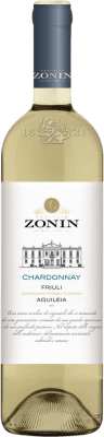 10,95 € Envio grátis | Vinho Branco Zonin Clássico D.O.C. Friuli Friuli-Venezia Giulia Itália Chardonnay 75 cl
