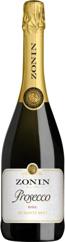14,95 € 送料無料 | 白のスパークリングワイン Zonin Brut — ブリュット D.O.C. Prosecco フリウリ - ヴェネツィアジュリア イタリア Glera — グレラ 75 cl