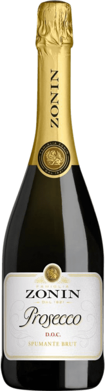 12,95 € 送料無料 | 白スパークリングワイン Zonin Spumante Brut D.O.C. Prosecco フリウリ - ヴェネツィアジュリア イタリア Glera ボトル 75 cl