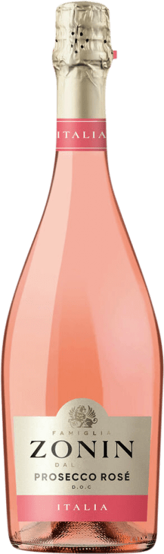 16,95 € 免费送货 | 桃红起泡酒 Zonin Extra Dry — 特干型 Millesimato, Rosé — 桃红葡萄酒 D.O.C. Prosecco 意大利 Nebbiolo — 内比奥罗, Glera — 格莱拉 瓶装 75 cl
