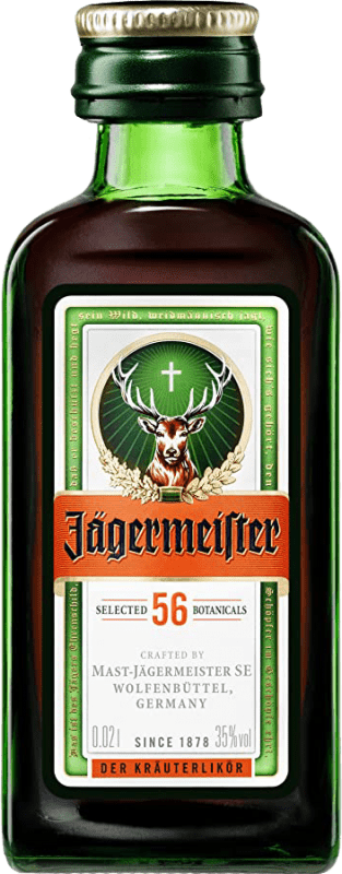 18,95 € Envoi gratuit | Boîte de 10 unités Liqueur aux Herbes Mast Jägermeister Spécial Allemagne Mini-Bouteille 2 cl