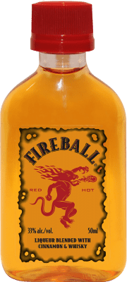 17,95 € Free Shipping | 10 units box Whisky Blended Fireball Cinnamon United States Miniature Bottle 5 cl