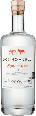 58,95 € 送料無料 | メスカル Dos Hombres Artesanal — 手作り 若い メキシコ 70 cl