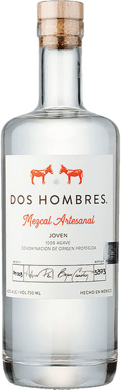 58,95 € 送料無料 | メスカル Dos Hombres Artesanal — 手作り 若い メキシコ 70 cl