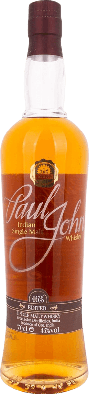72,95 € Envío gratis | Whisky Single Malt Paul John Edited India Botella 70 cl