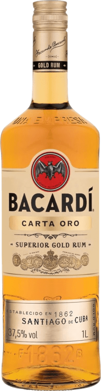 26,95 € Бесплатная доставка | Ром Bacardí Carta Oro Superior Dorado Объединенное Королевство бутылка 1 L