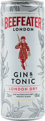39,95 € Envío gratis | Caja de 12 unidades Refrescos y Mixers Beefeater Cóctel Gin &Tonic Redi Reino Unido Lata 25 cl