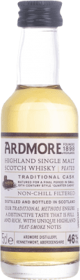 18,95 € Envoi gratuit | Single Malt Whisky Ardmore Traditional Peated Highlands Royaume-Uni Bouteille Miniature 5 cl