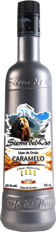 16,95 € Envío gratis | Orujo Aguardiente Sierra del Oso Caramelo España Botella 70 cl