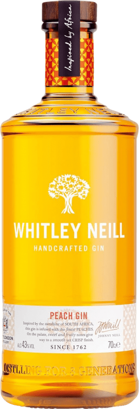 45,95 € Бесплатная доставка | Джин Whitley Neill Peach Объединенное Королевство бутылка 70 cl