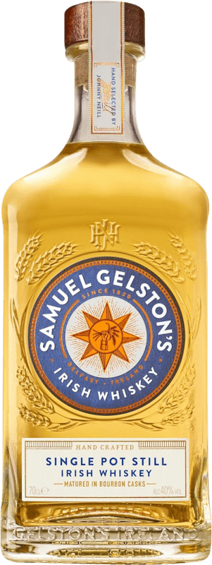 29,95 € Spedizione Gratuita | Whisky Blended Samuel Gelston's Single Pot Still Bourbon Cask Finish — Affinato in Botte Irlanda 70 cl