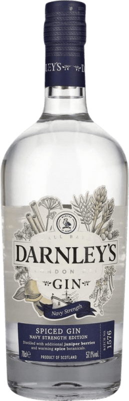 41,95 € 免费送货 | 金酒 Gin Darnley's View Navy Strength — 桶强度, 限量版 英国 70 cl Cinnamon — 肉桂, Juniper — 杜松子, Spiced — 加香料, Ginger — 姜
