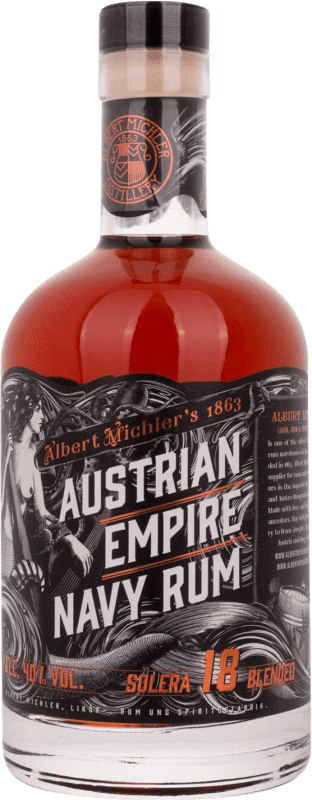 29,95 € Spedizione Gratuita | Rum Albert Michler Armada Austriaca Imperio Solera Giamaica 18 Anni 70 cl