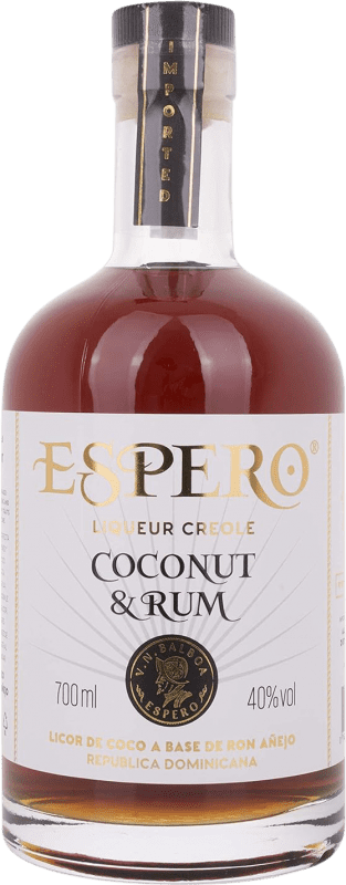 33,95 € Envío gratis | Ron Espero Coconut & Rum Creole República Dominicana Botella 70 cl