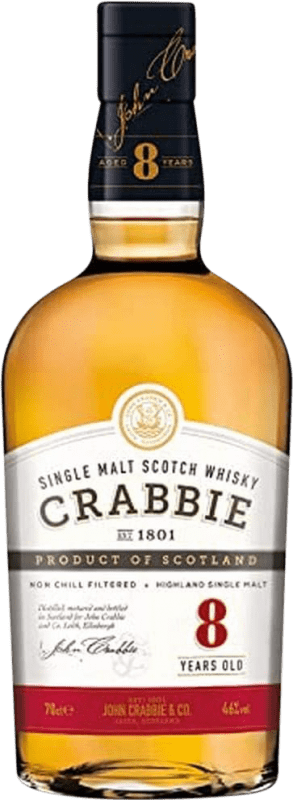 34,95 € Spedizione Gratuita | Whisky Single Malt Crabbie Yardhead Highlands Regno Unito 8 Anni Bottiglia 70 cl