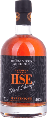 54,95 € 免费送货 | 朗姆酒 HSE Habitation Vieux American Barrel Black Sheriff 马提尼克 瓶子 70 cl