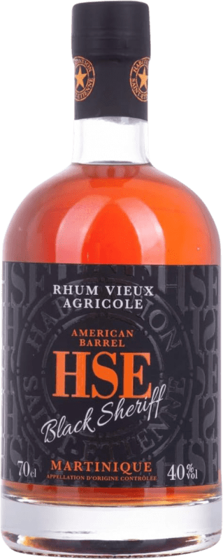 54,95 € Free Shipping | Rum HSE Habitation Black Sheriff American, Barrel Vieux — Aged Martinique 70 cl
