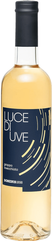 33,95 € Envio grátis | Aguardente Grappa Domenis 1898 Luce di Uve Invecchiata Itália Garrafa Medium 50 cl