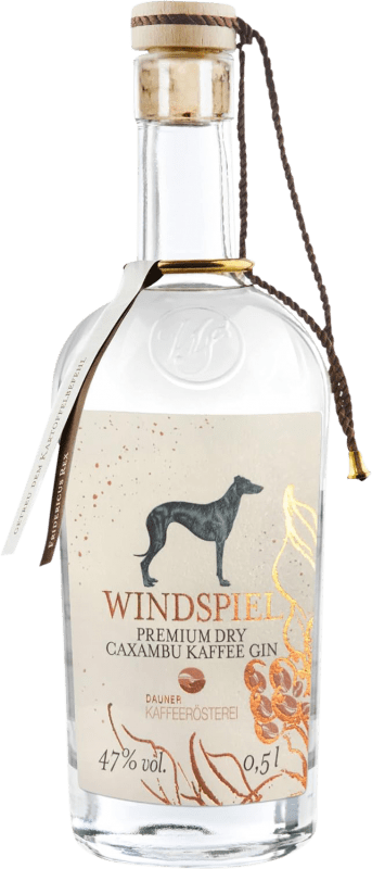 105,95 € Envio grátis | Genever Gin Windspiel Caxambu Alemanha Garrafa Medium 50 cl Kaffee — Café