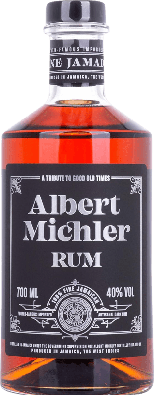 28,95 € Spedizione Gratuita | Rum Albert Michler Jamaican Artesanal — Artigianale, Dark — Scuro Giamaica 70 cl