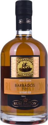78,95 € Бесплатная доставка | Ром Rum Nation Barbados воссоединение 10 Лет бутылка 70 cl
