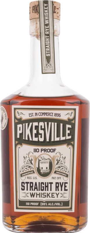 156,95 € 免费送货 | 威士忌混合 Heaven Hill Pikesville Straight Rye 美国 瓶子 70 cl