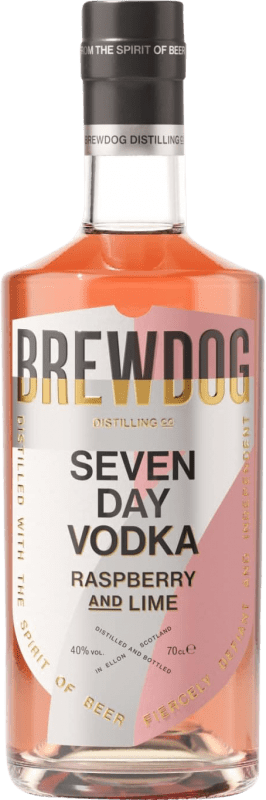 36,95 € Envoi gratuit | Vodka BrewDog Seven Day Royaume-Uni 70 cl Raspberry — Framboise, Lime — Citron Vert