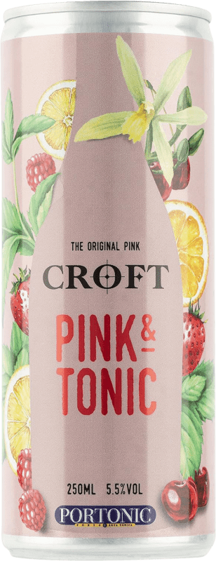 27,95 € Free Shipping | Gin Croft Port Pink and Tonic Portugal Special Bottle 3 L