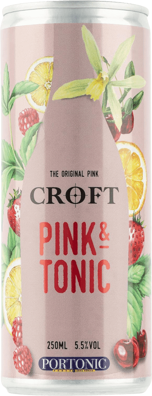 27,95 € Spedizione Gratuita | Mixer Croft Port Pink — Rosato Portogallo Bottiglietta 25 cl GinTonic — Gin Tonic