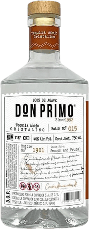 122,95 € Бесплатная доставка | Текила La Cofradía Don Primo Añejo — Выдержанный, Cristalino — Кристалино Мексика 70 cl