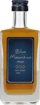 17,95 € Envoi gratuit | Rhum Blue Mauritius Gold — Édition Or Maurice Mini-Bouteille 5 cl