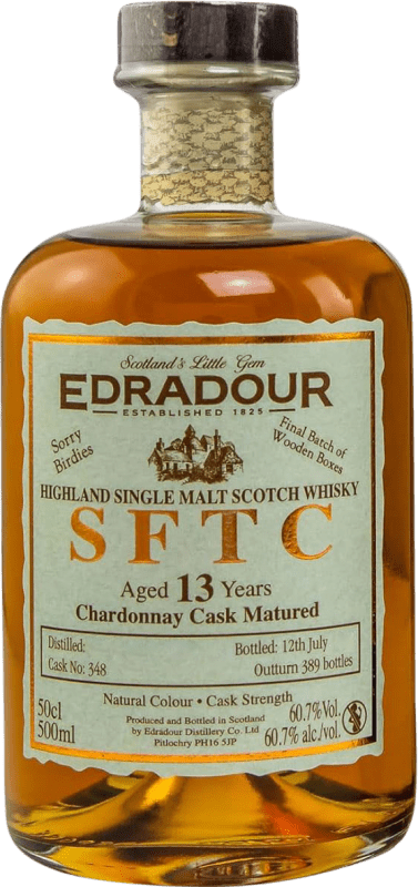 138,95 € Free Shipping | Blended Whisky Edradour Chardonnay SFTC Straight From The Cask United Kingdom 13 Years Medium Bottle 50 cl